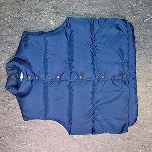 Vintage. Made in USA. LL BEAN. Down-puffer vest. Brass buttons. Size XL